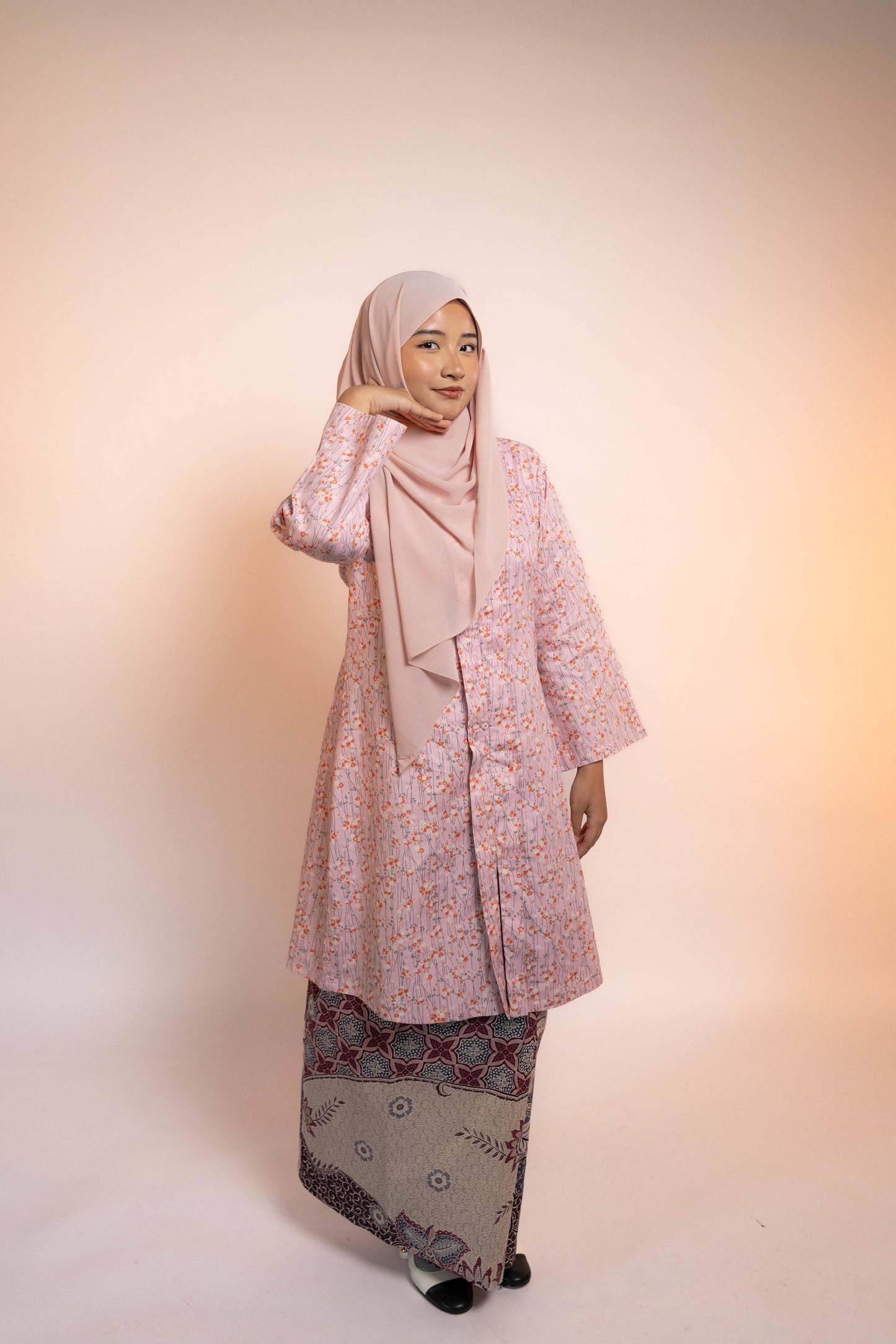 Baju Kebaya Labuh [Soft Pink]