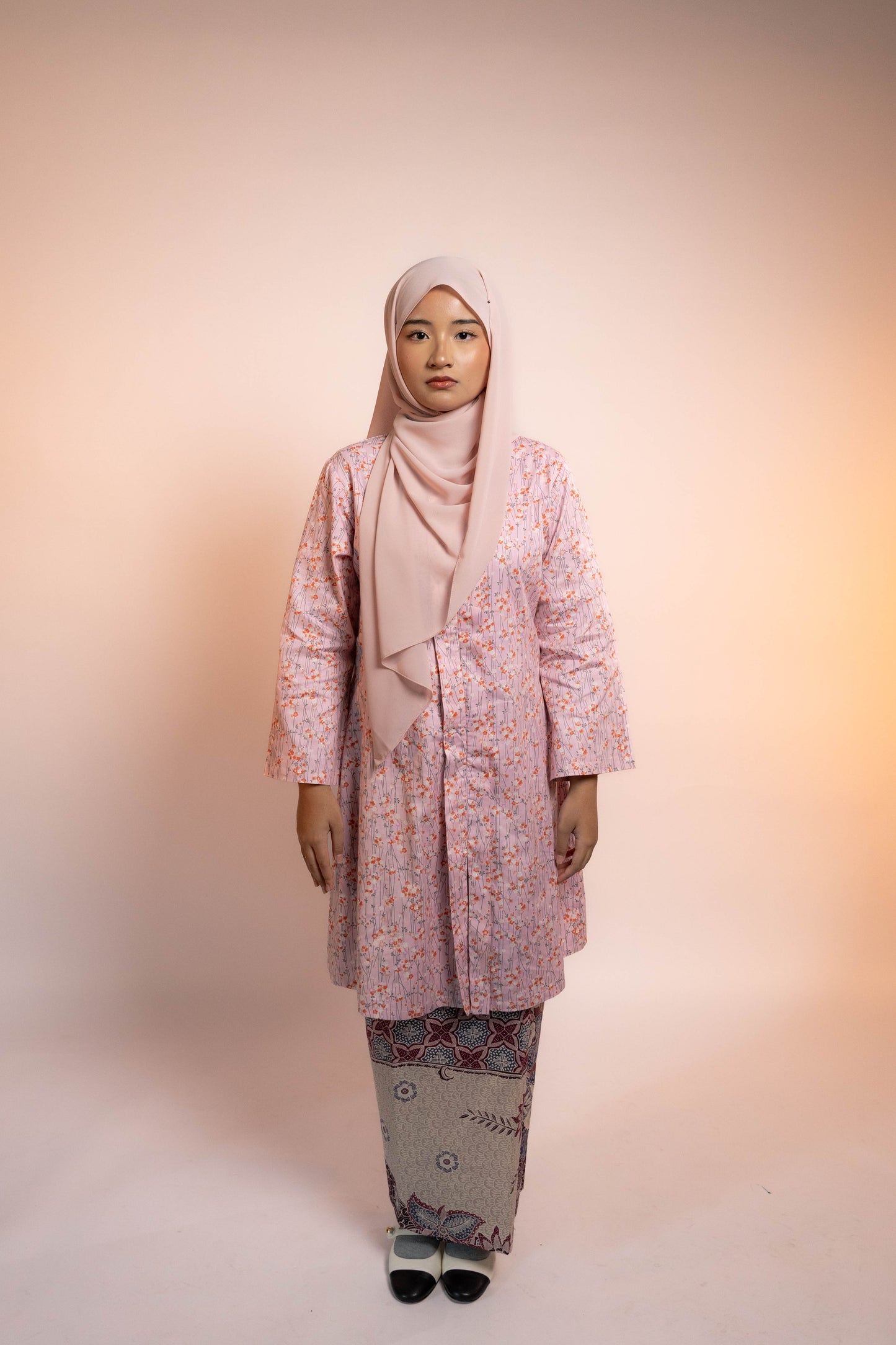 Baju Kebaya Labuh [Soft Pink]