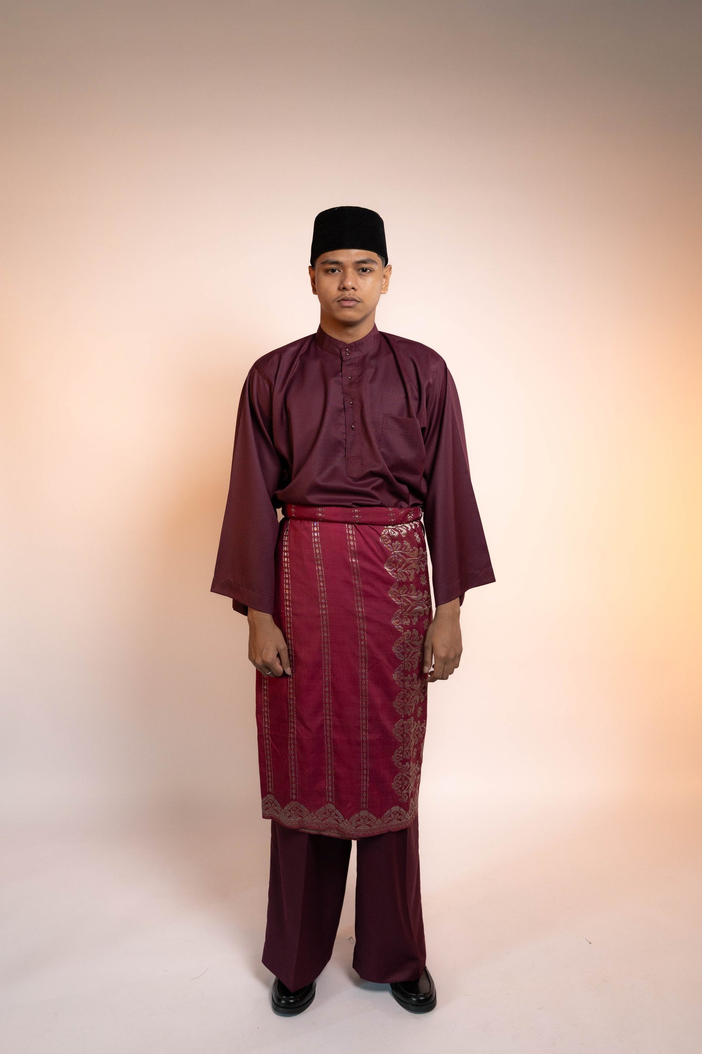 Baju Kurung Lelaki Cekak Musang [Maroon]