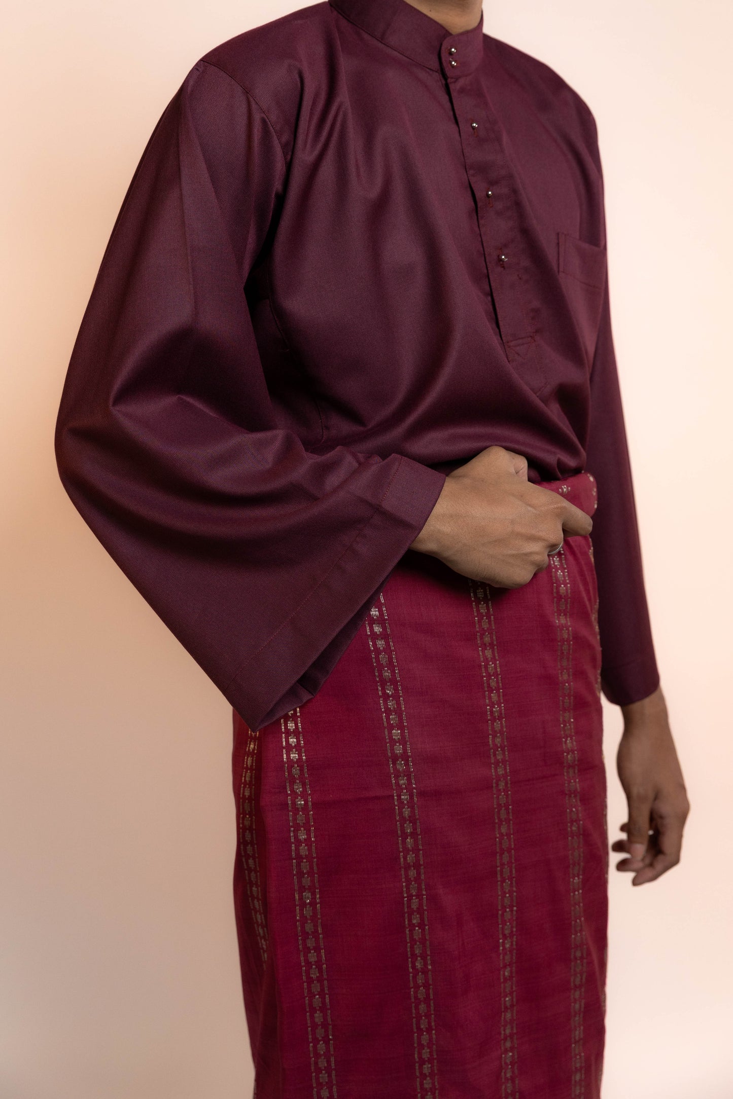 Baju Kurung Lelaki Cekak Musang [Maroon]