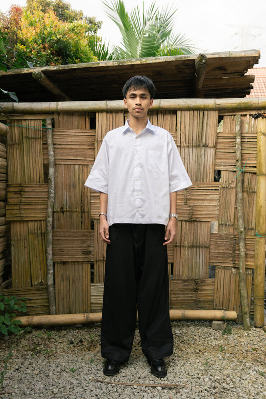 Vintage-Style Men's Shirt [Puteh]